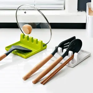Repose-cuillère en silicone pour spatule de cuisine, étagère de rangement pour cuisinière, porte-couvercle de casserole, passoire