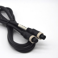 Câble d'extension de caméra M12 avec connecteurs aviation mâle et femelle, câble vidéo et adaptateur d'alimentation pour voiture à quatre conducteurs en cuivre pur