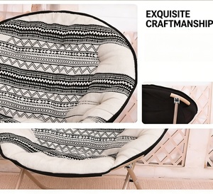 Quick Assembly Linen Camping <strong>Chair</strong> Moon Shape No Tool Required for Fast Outdoor Setup - Product Image 5