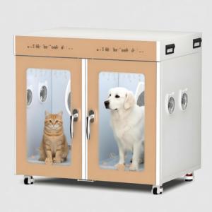 Cabina Secadora para Mascotas de Acero Inoxidable Antibacteriana, Ecológica y Moderna de 350L para Perros y Gatos, Ideal para el Hogar y Salones de Belleza - Product Image 1