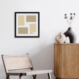 MDF cắt dán hình ảnh khung 4x6 khung ảnh gia đình với 4 lỗ đen khung ảnh bằng gỗ cho tường treo Gallery phòng khách - Product Image 5