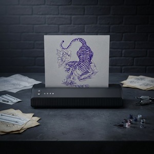 풀 A4 파인 라인 타투 스텐실 전사 프린터 경량 휴대용 USB 무잉크 무리본 임시 살롱 MHT-P8008 - Product Image 1