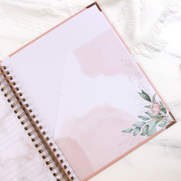Agenda de mariage personnalisé A5 rose à couverture rigide 2026, logo personnalisé, spirale, couverture hebdomadaire et mensuelle