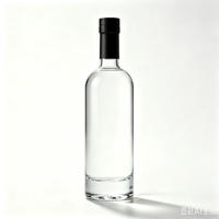Bouteille de liqueur en verre transparent de haute qualité de 500 ml, étiquette personnalisée, plusieurs options de bouchons pour les spiritueux et les boissons énergisantes