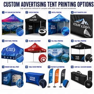 Kit d'activation de marque avec tente événementielle, drapeaux plume, t-shirts, polos, sacs fourre-tout, lanières, articles de bar et tente publicitaire - Product Image 5