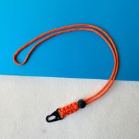 Lanière portable en polyester tressé de style minimaliste pour porte-clés de sport en plein air, avec mousqueton, pour cou et poignet