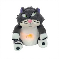 Nouvelle Peluche Musicale Lumineuse Transfrontalière, Poupée Petite Otter avec Mouvements Respiratoires à Quatre Étapes, Rembourrage en Coton PP, Modèle Dessin Animé 0001