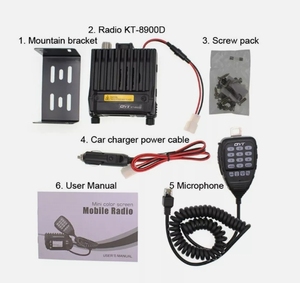 Radio de voiture <span class=keywords><strong>QYT</strong></span> KT-8900D, vente en gros, double bande, 25 watts, 200 canaux, écran LCD couleur, mini radio mobile, talkie-walkie, 50 km, FM - Product Image 4