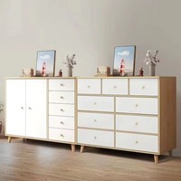 Commode en bois moderne, commode de chambre à coucher, armoire de rangement multi-tiroirs pour le salon, meuble d'appoint