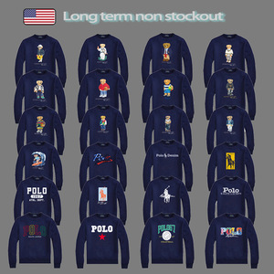 Felpa Autunno 2023 con Applicazione <span class=keywords><strong>Orsetto</strong></span> e Lettera X in Filo Dorato, Cotone 350-400g, Collo Tondo, Stile Casual Oversize per <span class=keywords><strong>Uomo</strong></span> e Donna - Product Image 2