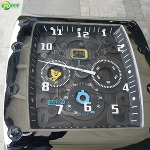 현대 유럽식 시계 모양 시계 1M 대형 공장 맞춤형 표면 연마 홈 데코레이션 스테인리스 스틸 시계 - Product Image 4