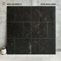 Carreaux de sol antidérapants pour restaurants 600x600mm, carreaux de sol en porcelaine marron mat effet pierre de château français 24x24