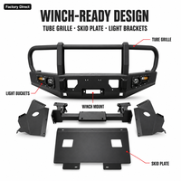 Pare-chocs avant en acier avec plaque de protection pour Nissan Patrol Y62 2010-2024, barre de protection pour treuil, accessoires 4x4 tout-terrain pour SUV