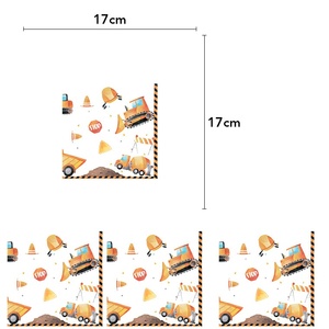 Vente en gros véhicule d'ingénierie <span class=keywords><strong>de</strong></span> construction pelle thème bébé éducatif anniversaire jetable fête <span class=keywords><strong>vaisselle</strong></span> ensemble décoration - Product Image 2