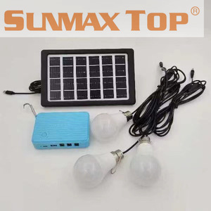 <b>Solar</b> Powered <b>Lighting</b> <b>System</b> With Led Bulbs And Battery For Outdoor Camping - Product Image 2