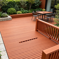 Revêtement de terrasse composite PE WPC, fabrication directe d'usine, taille et couleur personnalisables, pour projets de jardinage extérieur, imperméable et ignifuge