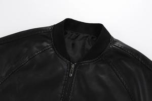 Áo khoác nam thường ngày, áo khoác bomber nhẹ, áo khoác cổ điển kiểu moto nam có khóa kéo và túi - Product Image 4