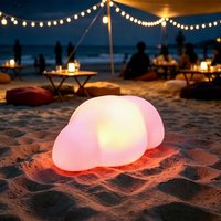 Lampe de sol en forme de nuage à LED, IP65, étanche, rechargeable, multicolores, luminaire décoratif de Noël, télécommande