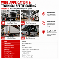 Machine d'alignement de roues pour véhicules utilitaires lourds, aligneur laser CCD pour camions, bus, remorques