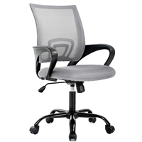 Chaise de bureau exécutive moderne à cadre blanc en maille, avec base en acier réglable, pour chambre et extérieur, soutien postural premium