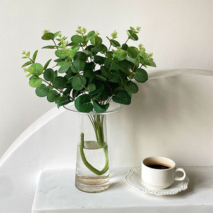 Flores Artificiales de Eucalipto, 16 Ramas, Seda de Alta Simulación, Decoración para el Hogar, Accesorios para Bodas - Product Image 1