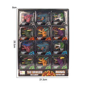 Nouveauté 2026 : Ensemble de 6 bagues tête de dragon en plastique souple, styles variés, pour enfants, jeu d'imitation, cadeau d'anniversaire - Product Image 4