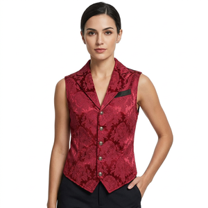 Gilet de costume homme vintage à imprimé gothique, simple boutonnage, décontracté, mode estivale, anti-boulochage, séchage rapide, 100% polyester - Product Image 2