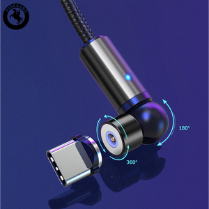 Cable de Carga Magnético Giratorio Kinggard 540 USB 2.0 con Diseño Trenzado de Nailon en Forma de <span class=keywords><strong>L</strong></span> de 2.4A para Teléfono y Banco de Energía - Product Image 3