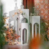 Vente directe d’usine 3 pièces ensemble de mariage pergola en métal colonne de route pour la décoration de scène