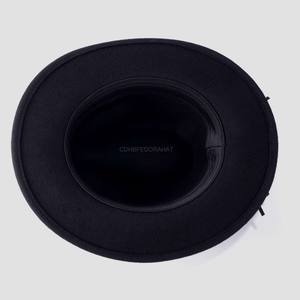 Sombrero de fieltro de lana con estilo simple británico versátil, sombrero de ala ancha transfronterizo, sombrero Fedora cómodo informal - Product Image 5