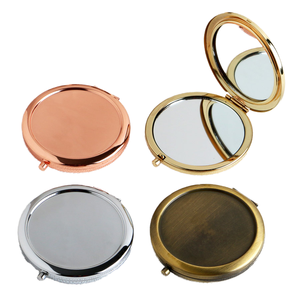 Portable 70MM Haute Définition Rose Or Miroir De Poche Pliant Double Face Petit Miroir Cosmétique De Poche En Métal Doré pour Maquillage - Product Image 4