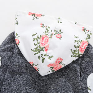 Fournisseur chinois en ligne, vente en gros de vêtements pour enfants, style coréen, hauts à fleurs, sweats à capuche pour filles - Product Image 2