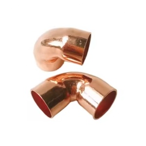 Factory Price T2 99% Pure Copper Elbow High Quality Industrial T2 Pure Copper <b>Pipe</b> Fitting Copper Elbow - Product Image 3