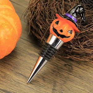 Halloween Pumpkin Wine Stopper With Witch Hat Plastic Sealing Bottle Stopper For Wine Preservation - Product Image 2