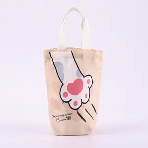 Wholesale Eco Customized Logo and Design Gift Storage Canvas, Organic Cotton Linen Drawstring Calico Student Bag/