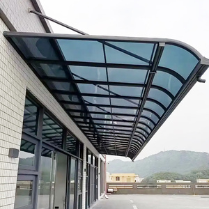 Auvent de terrasse Starshine <span class=keywords><strong>en</strong></span> <span class=keywords><strong>polycarbonate</strong></span> et cadre <span class=keywords><strong>en</strong></span> aluminium, abri de patio, balcon, résistance aux UV, à la pluie et à la neige - Product Image 4