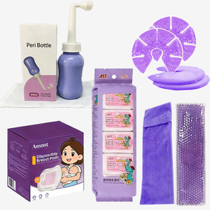 Kit Esencial Posparto, Ropa Interior Desechable de Algodón Ecológico, Botella Perineal, Almohadillas de Gel para Senos, Almohadillas Perineales, Almohadillas Térmicas - Product Image 1