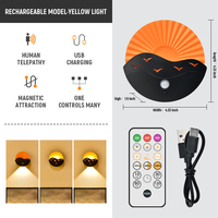 Applique murale LED moderne avec télécommande, capteur PIR, changement de couleur RGB, dimmable, base d'ampoule B22, pour salle de bain