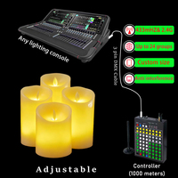 Bougies LED électroniques coniques romantiques, sans flamme, avec effet de flamme vacillante et mèche mobile, alimentées par piles, en cire, pour la Saint-Valentin