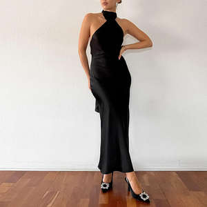 فستان سهرة فرنسي أنيق جديد لعام 2026 بتصميم مخصص، فستان طويل فاخر للنساء بلون الشمبانيا، فستان مثير بدون أكمام وظهر مكشوف - Product Image 3