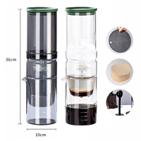 Cafetière à Infusion Lente Style Kyoto 600ml (5-8 Tasses) en Verre Borosilicate avec Bec en V pour Café