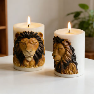 Moule en silicone DM1327 Roi Lion pour bougies, ornement d'aromathérapie, moule en silicone animal pour bougies parfumées, fabrication de pierres diffuseuses en gypse - Product Image 3