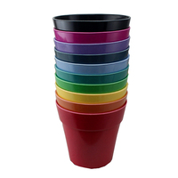 Pots de fleurs colorés en fibre de bambou bon marché pot de fleurs de jardin