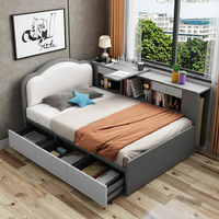 Lit pour enfants de style nordique avec tiroir de rangement MDF Board Home Bed Furniture