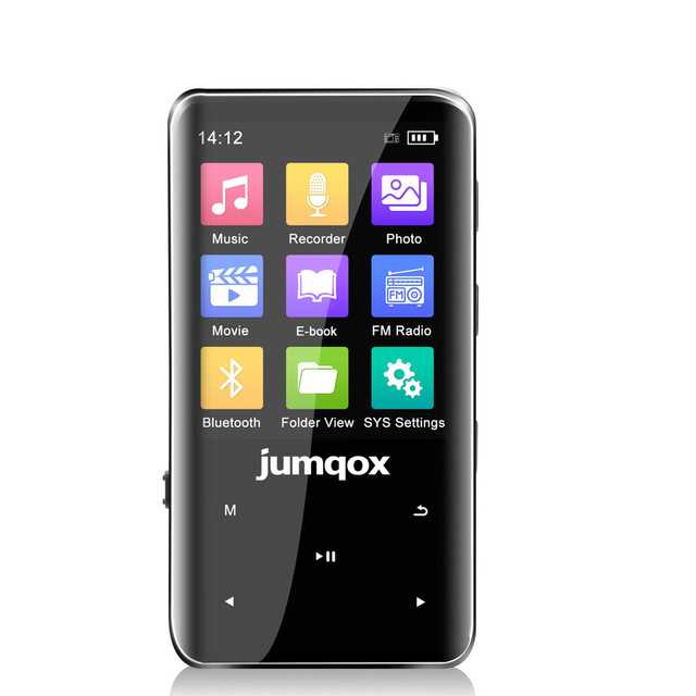 Jumqox Portable Multifunction Wireless MP3 MP4 Touch Button Music player With Speaker FM Voice Recording