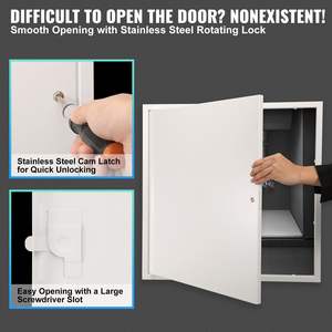 Panel de acceso de techo para paneles de yeso de 24x24 pulgadas para fontanería, puerta de acceso reforzada de acero resistente, accesorios interiores de fácil instalación - Product Image 3