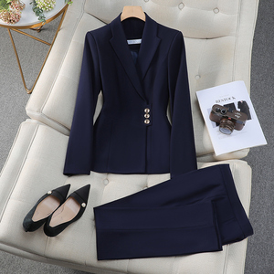 Nouveau costume professionnel haut de gamme pour femmes, printemps-automne, fonctionnaire et responsable d'hôtel, veste d'entretien, vêtements de travail, blazers - Product Image 2