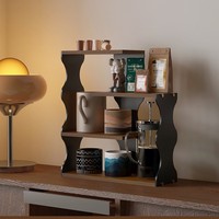 Support de rangement pour tasses à café en carton, quatre niveaux, type sur pied, moderne, robuste, non pliable, organisateur de bureau multifonctionnel