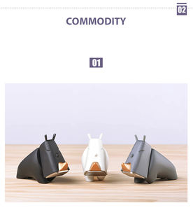 Martillo de rinoceronte negro mate creativo de suministros de oficina de metal para producto de regalo de Pascua - Product Image 2