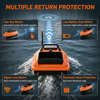 Bateau de pêche intelligent sans fil V805GPS avec 24 points de balisage, capteur de température, LED, verrouillage d'ancre et fonction de libération d'appâts pour les passionnés de pêche à la carpe